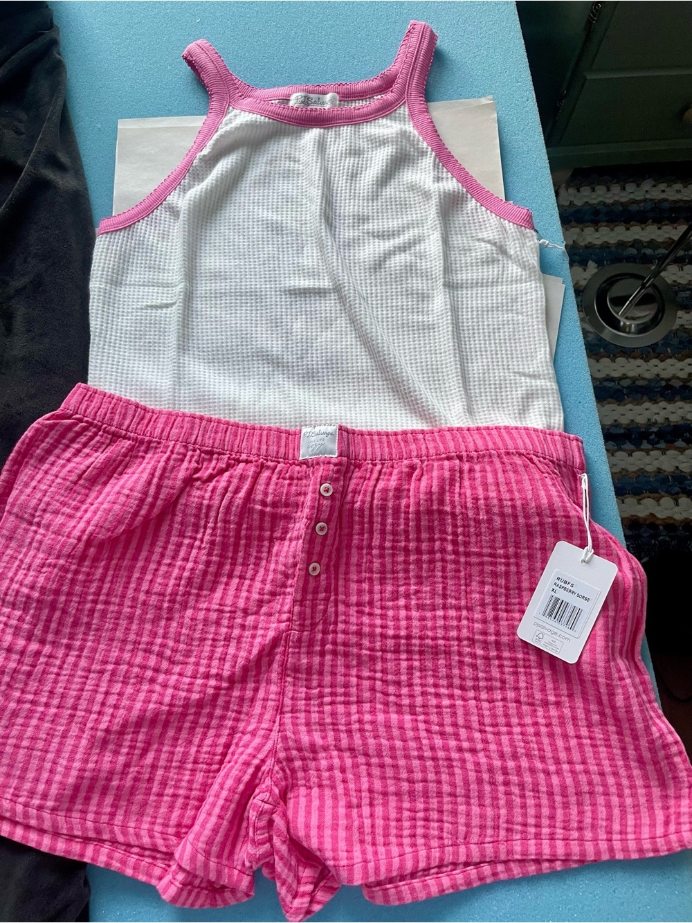 P.J. Salvage Boyfriend Waffle Lounge Set NWT XL - Picture 15 of 15